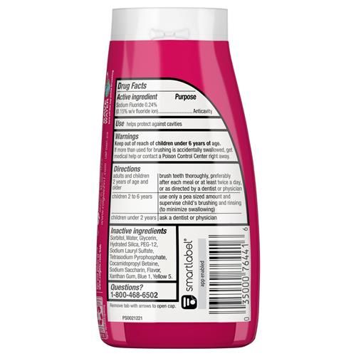 Colgate Kids Fluoride Toothpaste, Kids Watermelon Toothpaste Gel With Fluoride, Watermelon Burst Flavor, 4.6 Oz Tube