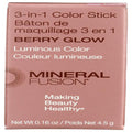 3-In-1 Color Stick - Berry Glow By Mineral Fusion For Women - 0.16 Oz Makeup