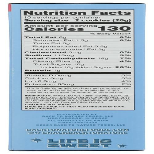 Back To Nature Classic Creme Sandwich Cookies - Plant-Based Cookies Made With Wheat Flour - Non-Gmo, No High Fructose Corn Syrup, 9 Ounce (Pack Of 1)