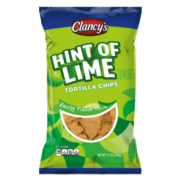 Clancy's Hint of  Lime  Tortilla Chips, 13 oz