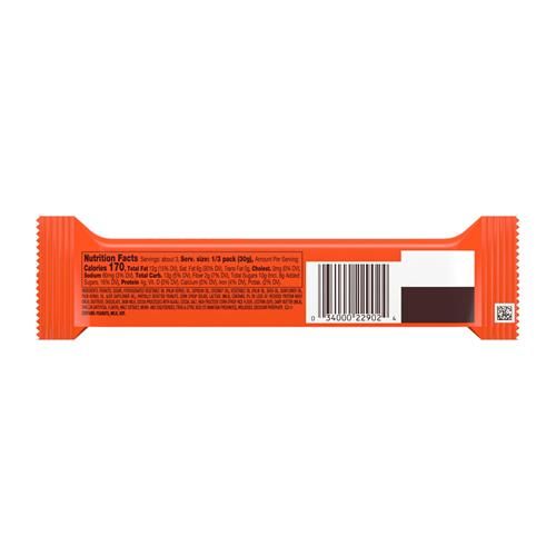Reeses Crunchy Peanut Peanut Butter And Peanuts King Size, Candy Bar, 3.2 Oz