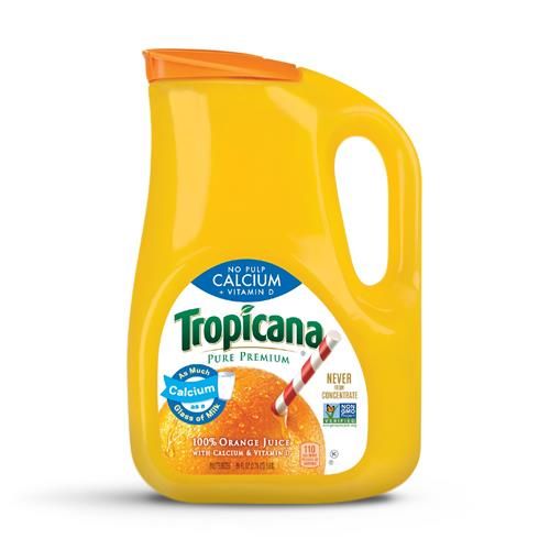 Tropicana Pure Premium 100% Orange Juice Original, Calcium + Vitamin D, 89 Fl Oz Bottle
