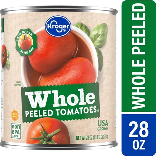 Kroger Whole Peeled Tomatoes 28 oz