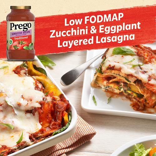 Prego Traditional Sensitive Recipe Low Fodmap Pasta Sauce, 23.75 Oz Jar