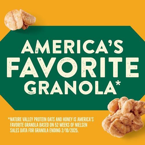 Nature Valley Protein Granola, Oats And Honey Granola, Resealable Snack Pouch, 11 Oz