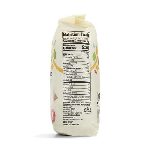 Whole Foods Market Organic Penne Rigate, 16 Oz