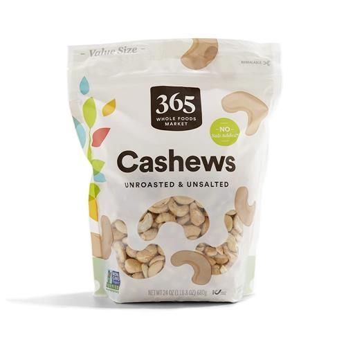 Whole Foods Market Cashews Unsalted & Unroasted, 24 Ounce