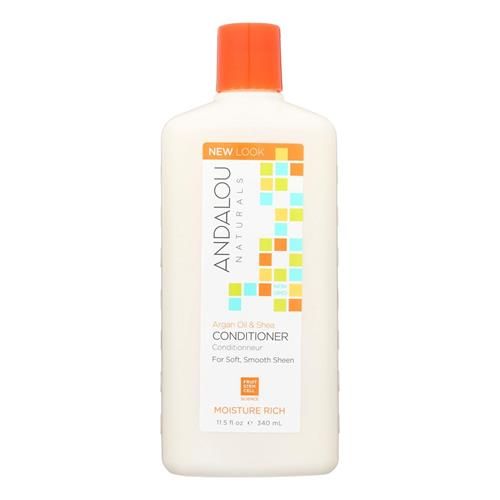 Andalou Naturals Conditioner, Moisture Rich Hair Conditioner, 11.5 Oz, Argan Oil, Shea Butter, Avocado Oil & Vitamin E, Moisturizing For Dry Hair