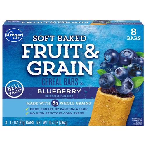 Kroger Fruit & Grain Blueberry Breakfast Bars 8 ct