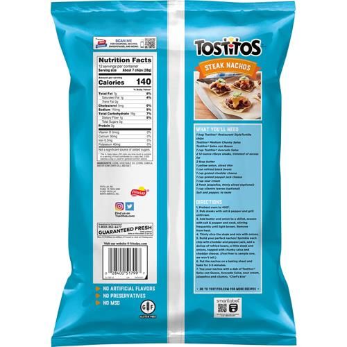 Tostitos Tortilla Chips, Original Restaurant Style, 12Oz Bag