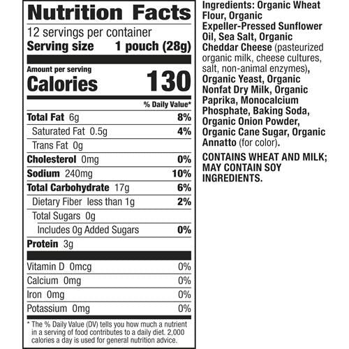 Annies Organic Cheddar Bunnies Baked Snack Crackers, 12 Oz., 12 Pouches