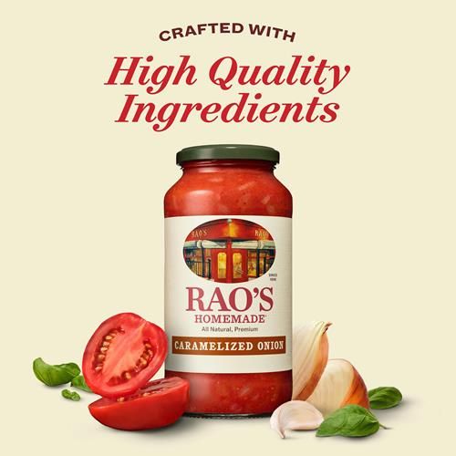Raos Homemade Caramelized Onion Sauce, 24 Oz, Caramelized Onion And Tomato, All Purpose, Keto Friendly Pasta Sauce, Premium Quality Tomatoes From Italy