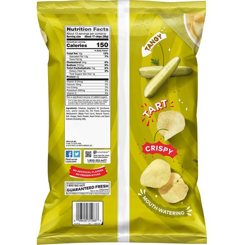 Lays Potato Chips Dill Pickle, 12.5 Oz