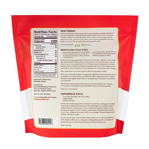 Bobs Red Mill 00 Flour Premium Italian-Style, 48Oz (Pack Of 1) - Non Gmo, Vegan, Kosher