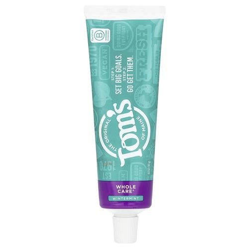 Toms Of Maine Whole Care Natural Toothpaste With Fluoride, Wintermint, 4 Oz. (Packaging May Vary)