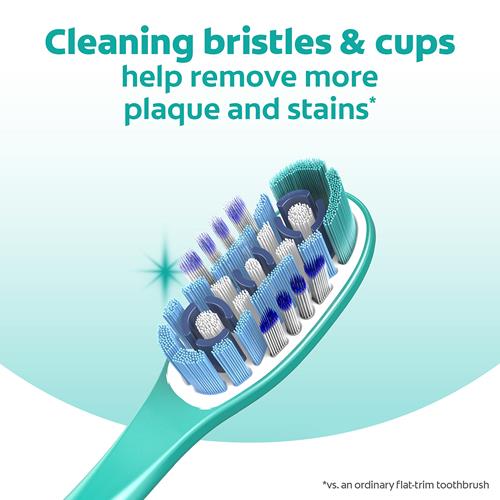 Colgate 360 Whole Mouth Toothbrush, Adult Soft Toothbrush With Tapered Bristles, Features Tongue Cleaner And Ergonomic Handle, Helps Whiten Teeth And Removes Bacteria, 4 Pack