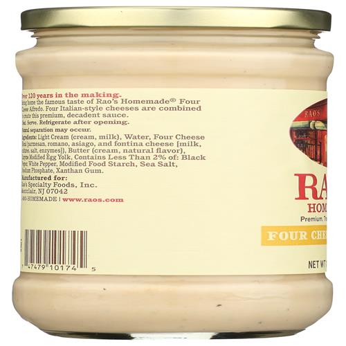 Raos Sauce Four Cheese Alfredo 15 Oz