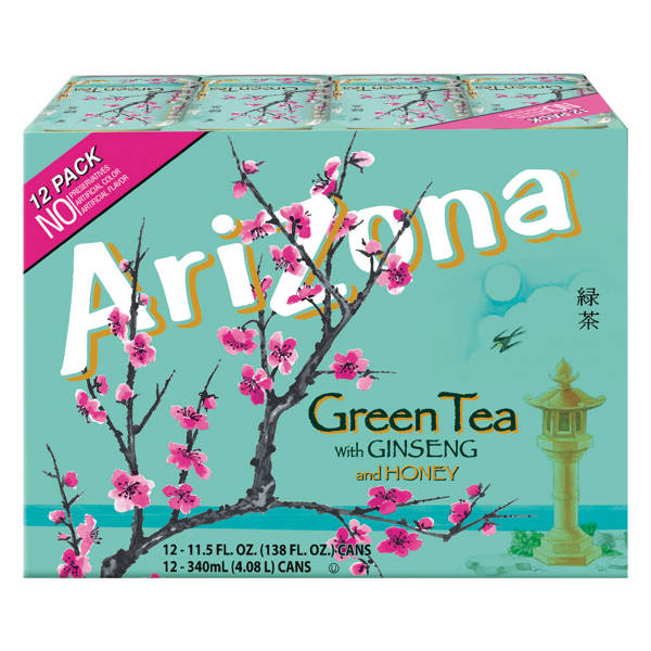 Arizona Green  Tea with Ginseng and Honey Iced Tea - 12 pack, 11.5 fl oz can