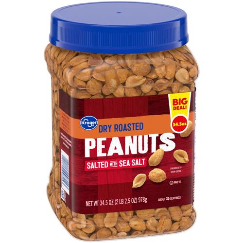Kroger Salted Dry Roasted Peanuts 34.5 oz