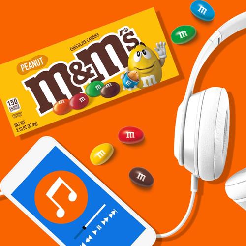 M&Ms Peanut Chocolate Candy Movie Theater Box 3.1-Ounce Box