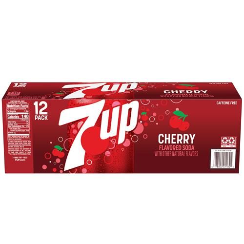 7Up Cherry Flavored Soda, 12 Fl Oz Cans, 12 Pack