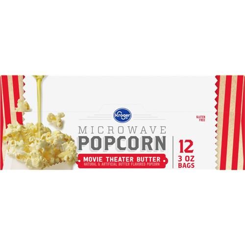 Kroger Movie Theater Butter Microwave Popcorn 12 ct / 3 oz