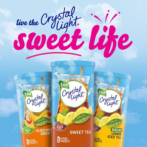 Crystal Light Sweet Tea Naturally Flavored Powdered Drink Mix, 6 Ct Pitcher Packets