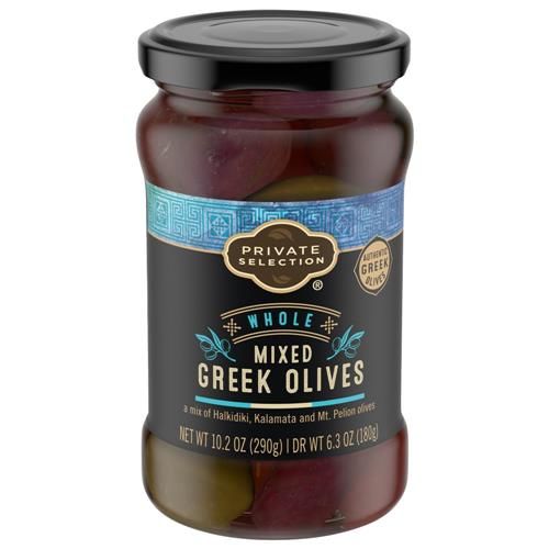 Private Selection Greek Olive Mix Whole 10.2 oz