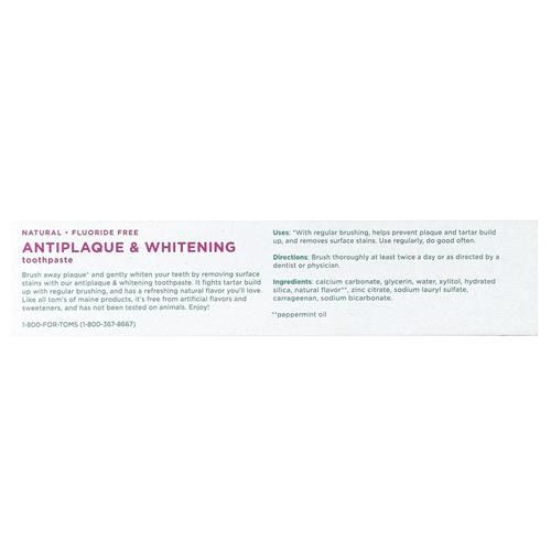 Toms Of Maine Whitening Peppermint Toothpaste, 4.5 Oz