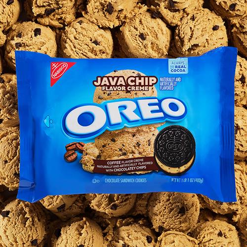 Oreo Java Chip Creme Chocolate Sandwich Cookies, Family Size, 17 Oz