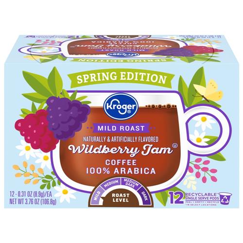 Kroger Mild Roast Wildberry Jam Coffee Pods 12 ct