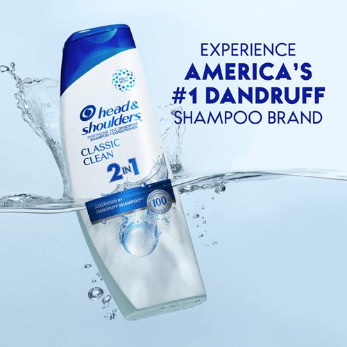 Head And Shoulders 2 In 1 Dandruff Shampoo And Conditioner, Anti-Dandruff Treatment, Classic Clean For Daily Use, Paraben Free, 12.5 Oz