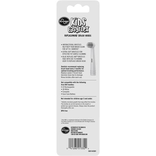 Kroger Kids EasyFlex Replacement Brush Heads 3 pk