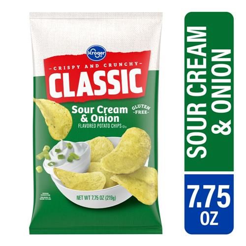 Kroger Sour Cream and Onion Potato Chips 7.75 oz