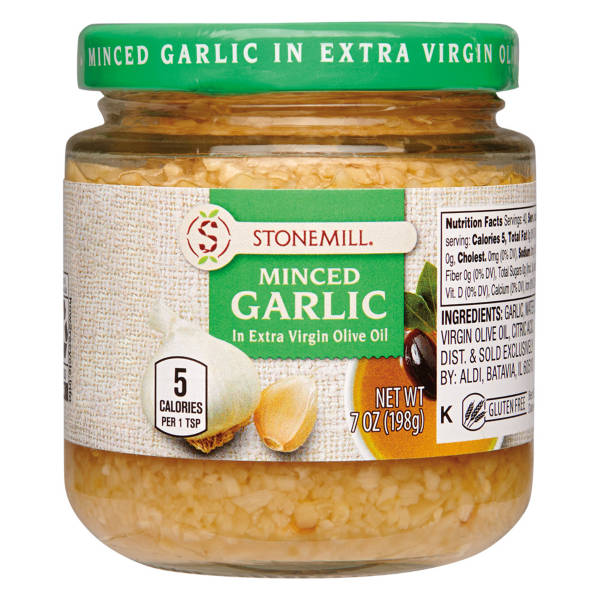 Stonemill Minced Garlic in Extra Virgin Olive Oil, 7 oz