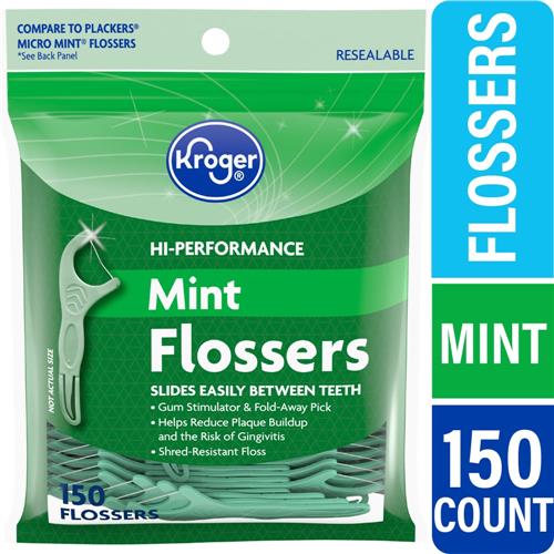 Kroger Hi-Performance Mint Flossers 150 ct