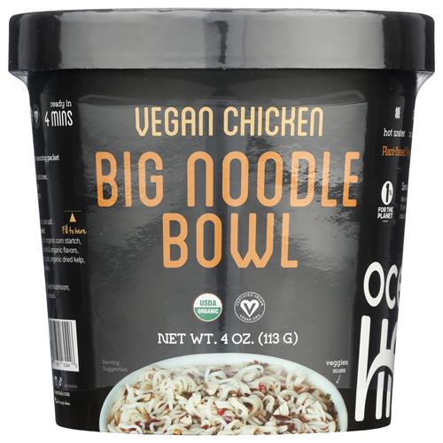 Oceans Halo, Organic And Vegan Chicken Noodle Bowl, 4.02 Ounce