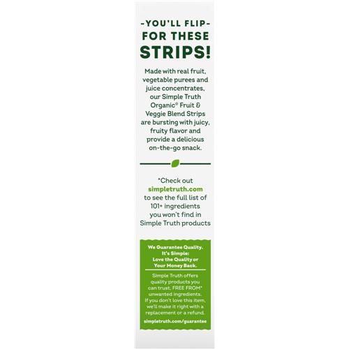 Simple Truth Organic Raspberry & Blueberry Fruit & Veggie Strips 8 ct / 0.5 oz