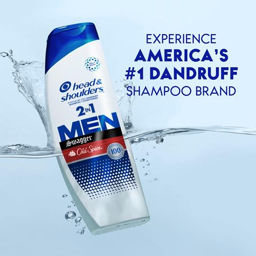 Head And Shoulders Mens 2 In 1 Dandruff Shampoo And Conditioner, Anti-Dandruff Treatment, Old Spice Swagger For Daily Use, Paraben Free, 20.7 Oz