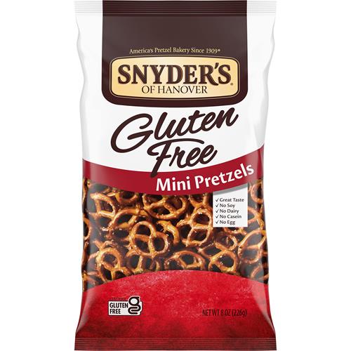 Snyders Of Hanover, Gluten Free Mini Pretzels, 8 Oz Bag