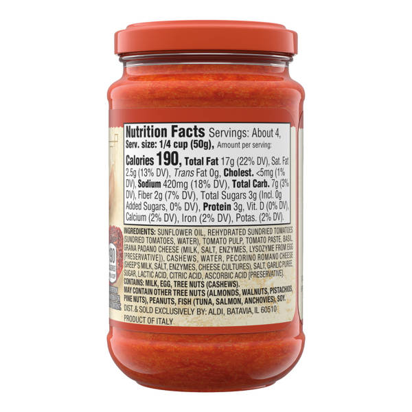 Priano Rosso Pesto Sauce, 6.7 oz