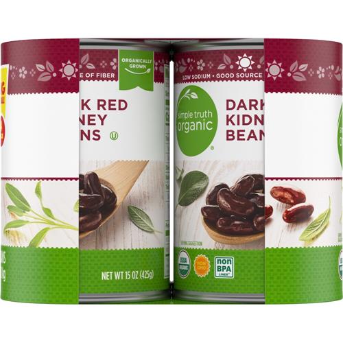 Simple Truth Organic Dark Red Kidney Beans 4 ct / 15 oz