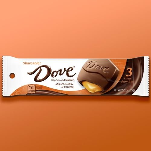 Dove Large Promises Milk Chocolate Caramel Candy, 2.75 Oz Pack