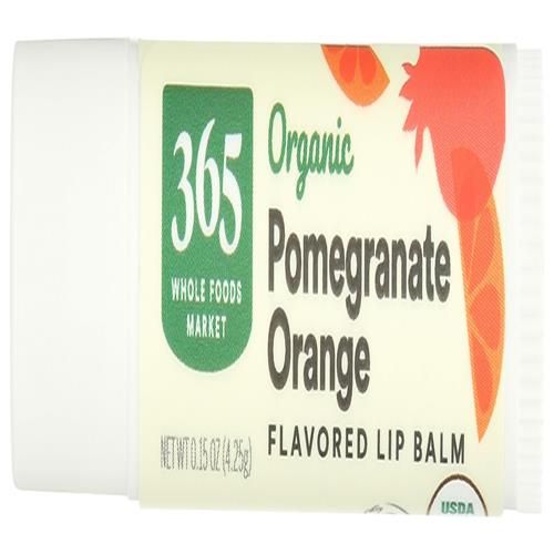 Whole Foods Market Organic Flavored Lip Balm, Pomegranate Orange, 0.15 Ounce