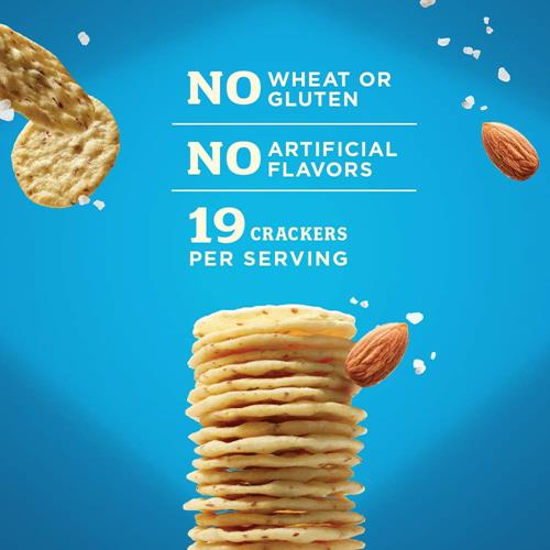 Blue Diamond Almonds Nut-Thins Gluten Free Cracker Crisps, Hint Of Sea Salt, Family Size, Sea Salt, 7Oz