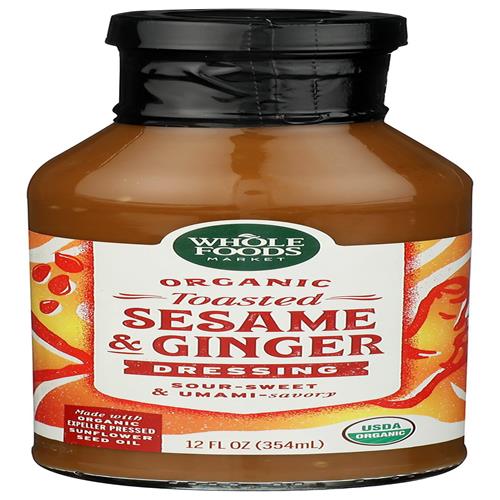 Whole Foods Market Organic Toasted Sesame And Ginger Dressing, 12 Fz