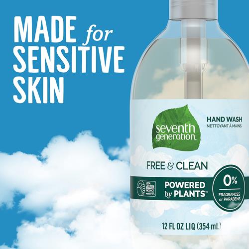 Seventh Generation Liquid Hand Soap Fragrance Free Free & Clean Unscented Hand Soap 12 Oz