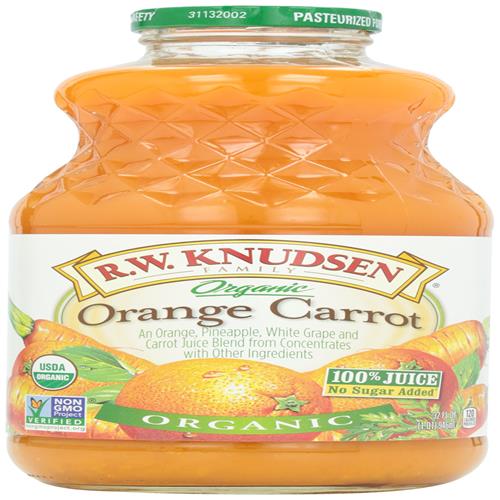 R.W. Knudsen Family Organic Orange Carrot Juice Blend, 32 Ounces