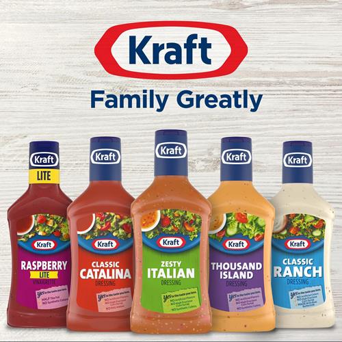Kraft Zesty Italian Salad Dressing, 16 Fl Oz Bottle