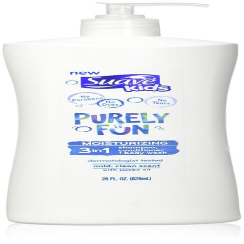 Suave Kids 3 In 1 Shampoo + Conditioner+ Body Wash Purely Fun, 28 Ounce(Packaging May Vary)